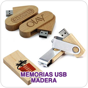 Memorias USB de madera
