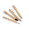 bolígrafos de madera y colores