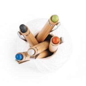 bolígrafos de madera con punta ecologica de color