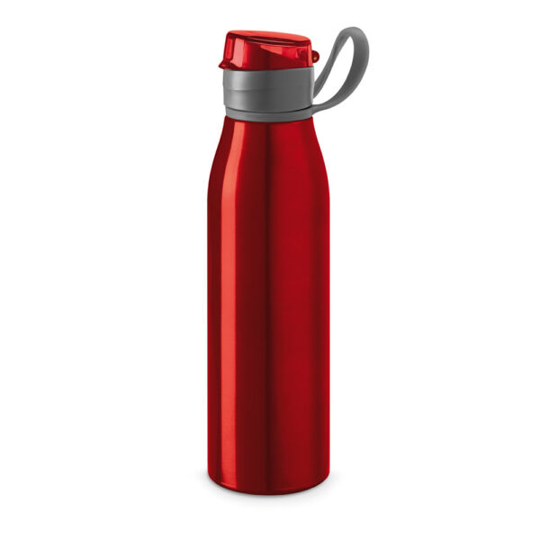 Botella deportiva con asa rojo con logo