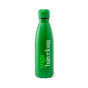 botellas de agua de acero verdes