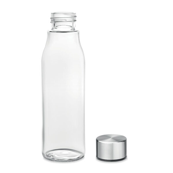 botellas de cristal con logotipo blanco