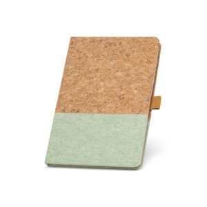 Cuaderno personalizado de corcho y color verde claro