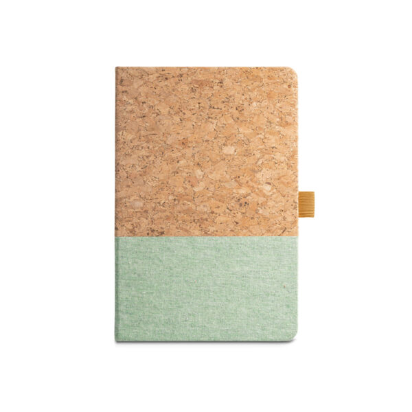 Cuaderno personalizado de corcho y color verde claro