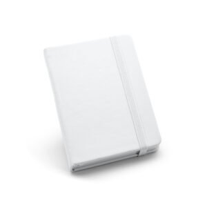 Cuaderno de notas de color blanco