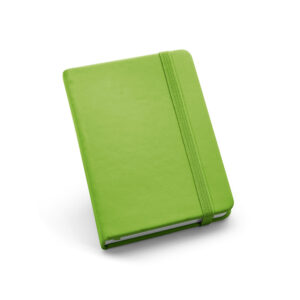 Cuaderno de notas de color verde claro