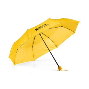 paraguas plegable amarillo