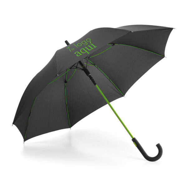 Paraguas con logotipo verde