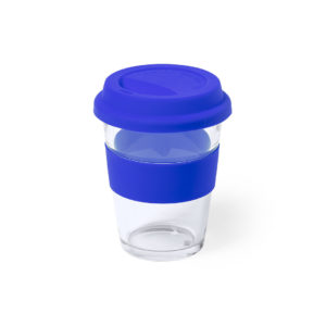 vaso cristal personalizado azul