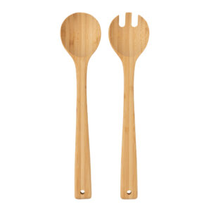 Set de cubiertos de ensalada de bambú Ukiyo 2 piezasmarron