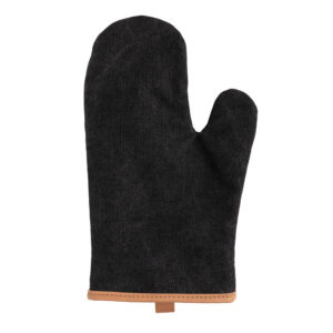 Guante de lona de lujo para hornonegro
