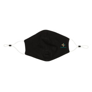 Mascarilla de algodón reutilizable de 2 capasnegro