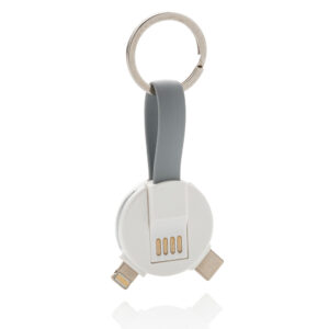 Cable redondo 3 en 1blanco