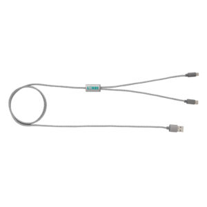 Cable 3 en 1 trenzadogris