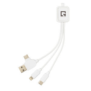 Cable antimicrobiano 6 en 1blanco