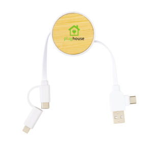 Cable Ontario retráctil 6 en 1blanco