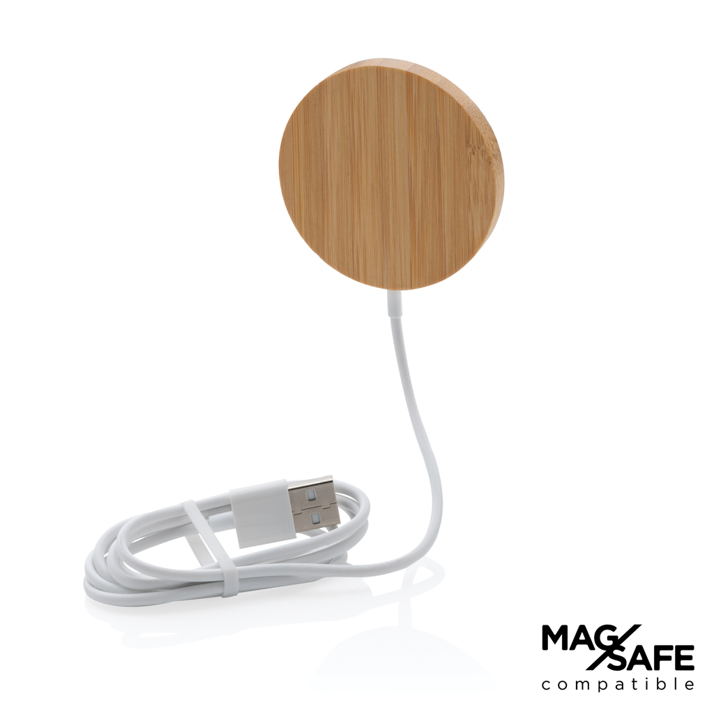 Cargador inalámbrico magnético de bambú de 10W 1 Cargador inalámbrico magnético de bambú de 10W