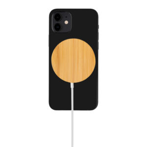 Cargador inalámbrico magnético de bambú de 10W 13 Cargador inalámbrico magnético de bambú de 10Wmarron