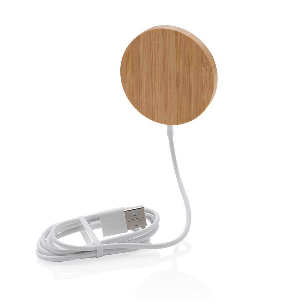 Cargador inalámbrico magnético de bambú de 10W 5 Cargador inalámbrico magnético de bambú de 10W - Imagen 5