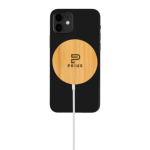 Cargador inalámbrico magnético de bambú de 10W 17 Cargador inalámbrico magnético de bambú de 10Wmarron
