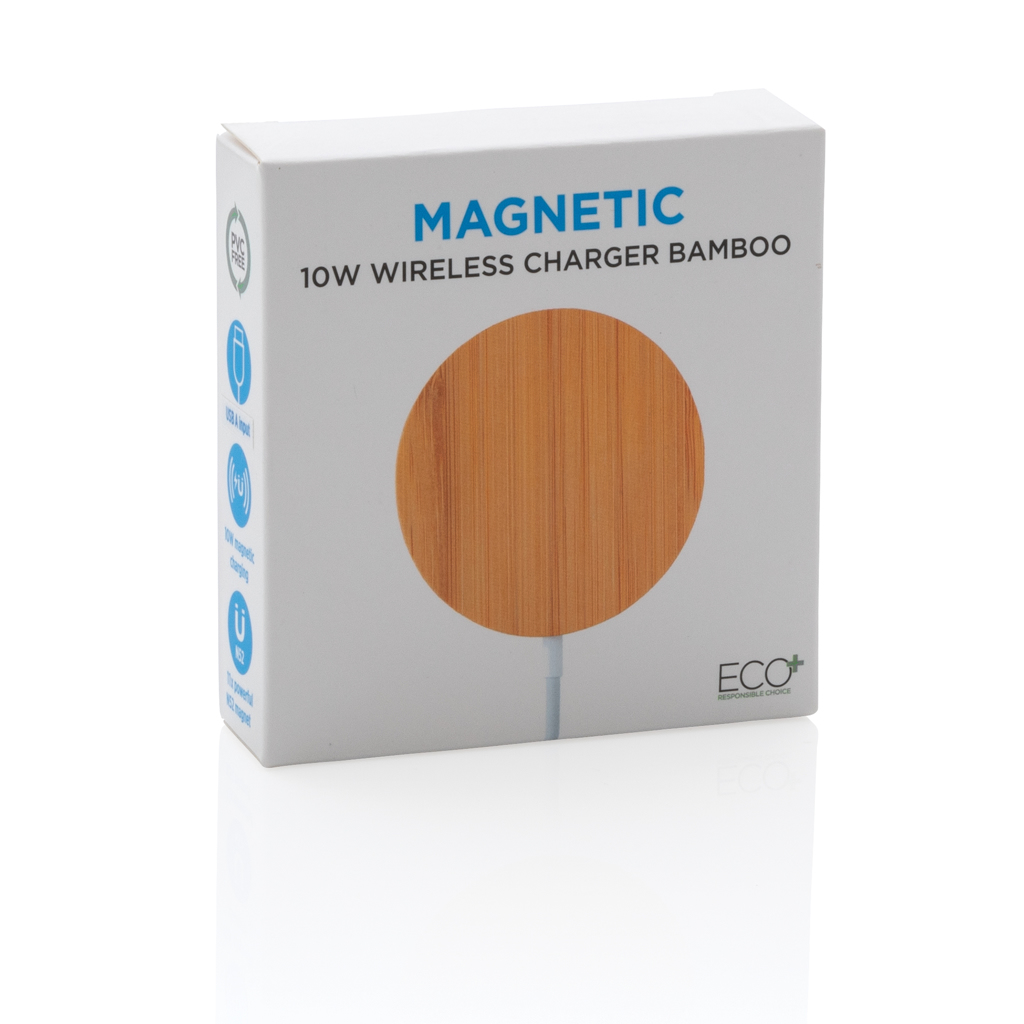 Cargador inalámbrico magnético de bambú de 10W 11 Cargador inalámbrico magnético de bambú de 10W - Imagen 11