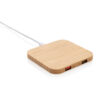 Cargador inalámbrico 5W de bambú con puertos USB 18 Cargador inalámbrico 5W de bambú con puertos USB