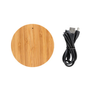 Cargador inalámbrico 5W bambú X 12 Cargador inalámbrico 5W bambú Xmarron