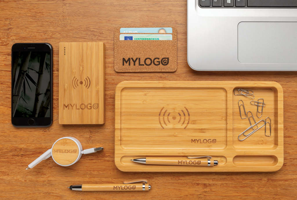 Organizador escritorio inalámbrico 5W de bambú 7 Organizador escritorio inalámbrico 5W de bambú - Imagen 7