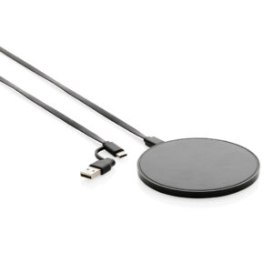 Cargador inalámbrico RCS de plástico reciclado de 10Wnegro