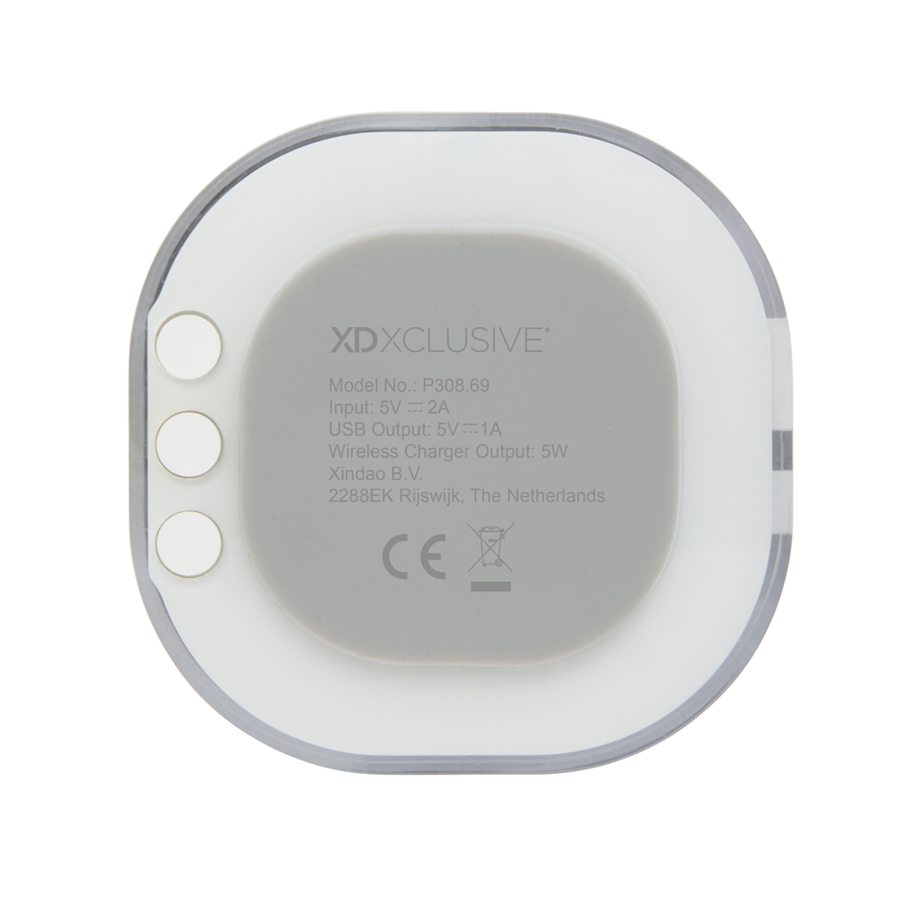 Reloj digital Aria de carga inalámbrica 5W 3 Reloj digital Aria de carga inalámbrica 5Wblanco