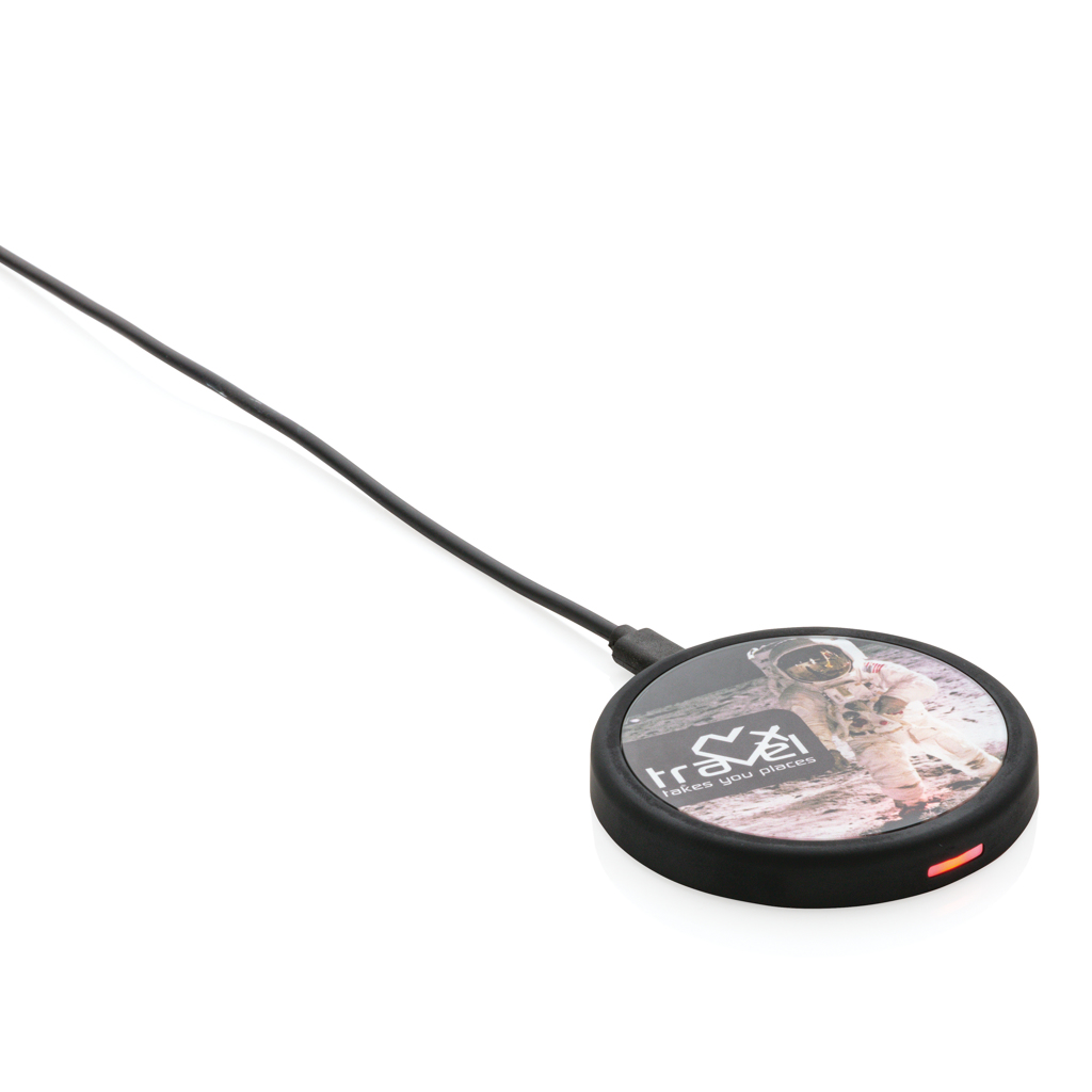 Almohadilla de carga inalámbrica de vidrio templado de 5W 6 Almohadilla de carga inalámbrica de vidrio templado de 5Wnegro