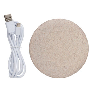 Cargador inalámbrico 5W de paja de trigo 10 Cargador inalámbrico 5W de paja de trigomarron