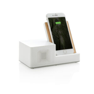Cargador 5W inalámbrico Ontario con altavozblanco