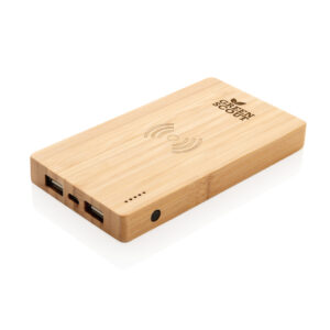Batería externa Bambú 4.000 mAh inalámbrica 5Wmarron