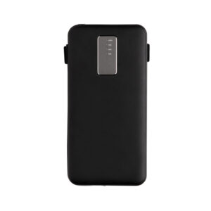 Powerbanks personalizadoss personalizados 10.000 mAh con cable integradonegro