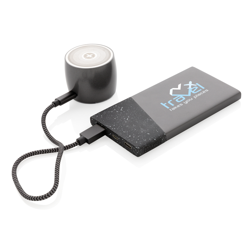 Powerbanks personalizadoss personalizados 5.000 mAh de bolsillo Swiss Peak 6 Powerbanks personalizadoss personalizados 5.000 mAh de bolsillo Swiss Peaknegro