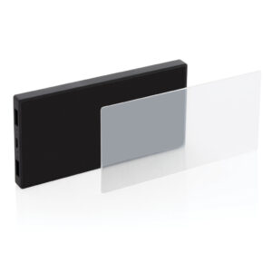 Powerbanks personalizados de vidrio templado de 5000 mAhnegro