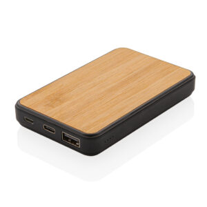 Moderno powerbank de bolsillo Bambú 5.000 mAh