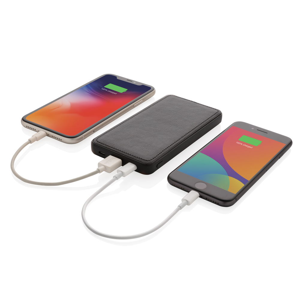 Powerbanks personalizadoss personalizados Tusca PU de 10.000 mAh 3 Powerbanks personalizadoss personalizados Tusca PU de 10.000 mAhnegro