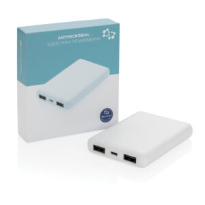Powerbanks personalizados antimicrobiano de 5.000 mAh 21 P322.233 P 500