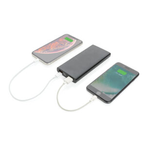 Powerbanks personalizadoss personalizados PD de aluminio de 18W y 10.000 mAhnegro