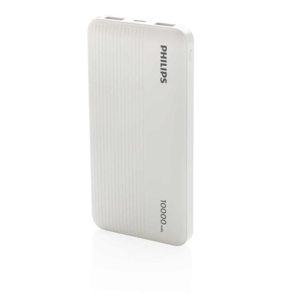 Powerbanks personalizados fino Philips de 10.000 mAh 2 Powerbanks personalizadoss personalizados fino Philips de 10.000 mAhblanco