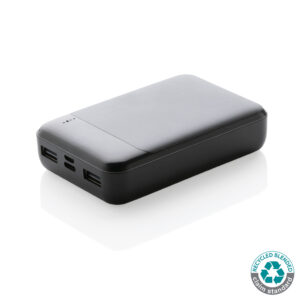 Powerbanks personalizados de plástico reciclado RCS de 10.000 mAh
