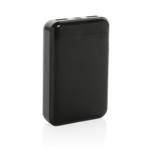 Powerbanks personalizadoss personalizados de plástico reciclado RCS de 10.000 mAhnegro