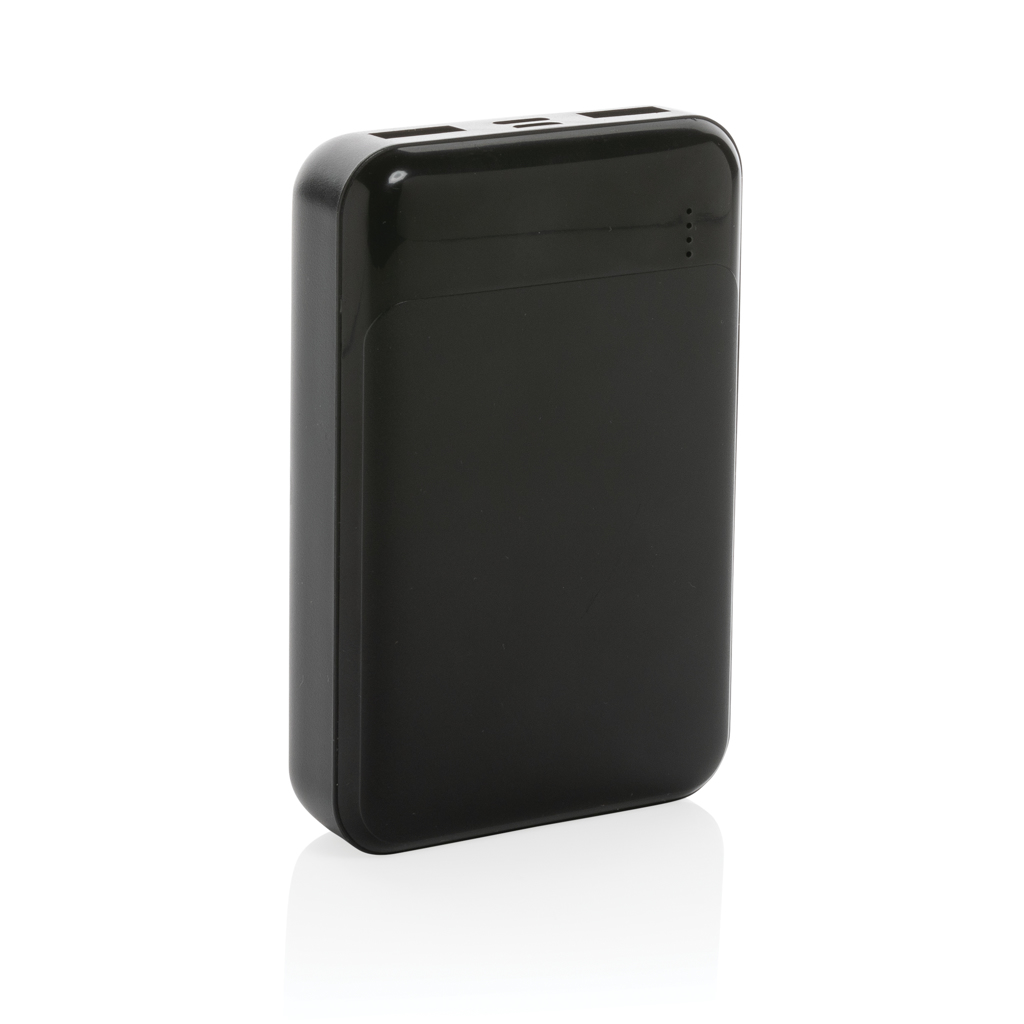 Powerbanks personalizados de plástico reciclado RCS de 10.000 mAh 2 Powerbanks personalizadoss personalizados de plástico reciclado RCS de 10.000 mAhnegro