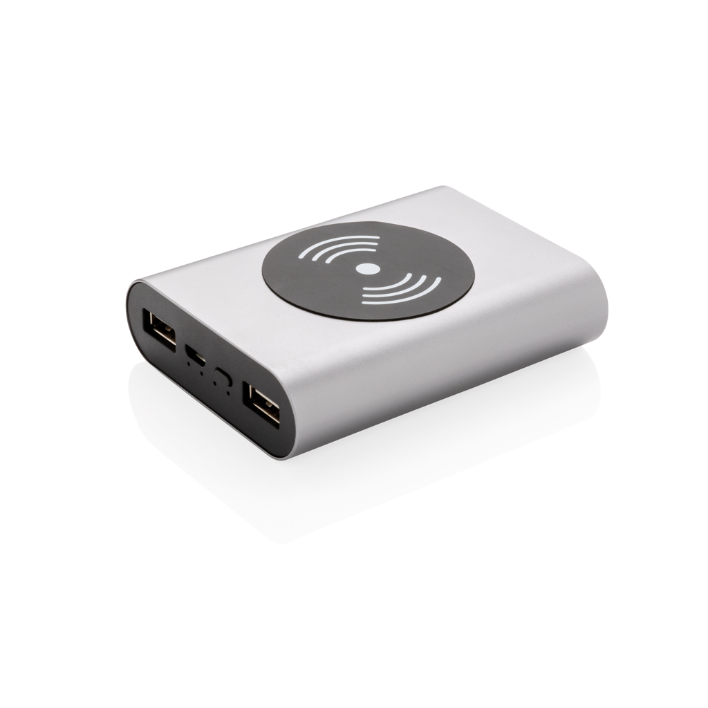 Powerbanks personalizados inalámbrico de bolsillo de aluminio 5,000 mAh 1 Powerbanks personalizados inalámbrico de bolsillo de aluminio 5
