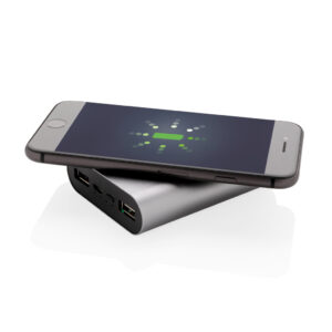 Powerbanks personalizados inalámbrico de bolsillo de aluminio 5,000 mAh 13 000 mAhgris