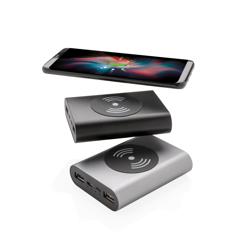 Powerbanks personalizados inalámbrico de bolsillo de aluminio 5,000 mAh 7 000 mAhgris