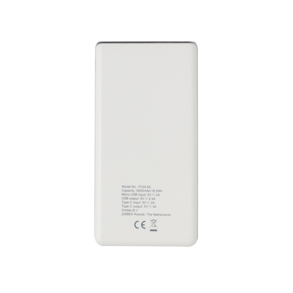 Powerbanks personalizadoss personalizados ultra rápida 5.000 mAh 3 Powerbanks personalizadoss personalizados ultra rápida 5.000 mAhblanco