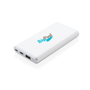 Powerbanks personalizadoss personalizados ultra rápida 10.000 mAh con PDblanco